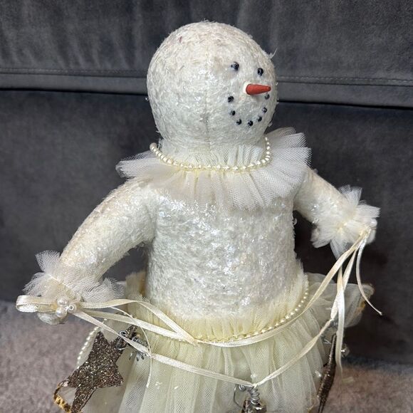 Bethany Lowe RARE Snowman Snow Woman Christmas Vintage Decoration Stars - Picture 11 of 13